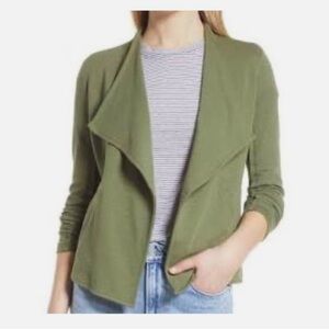 Caslon Sage Green Cotton Blazer